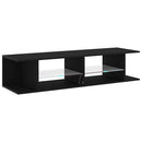 TV-skab 135 x 39 x 30 cm Sort eg Konstrueret træ