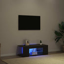 TV-skab med skuffe Sort eg 90 x 39 x 30 cm Konstrueret træ