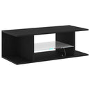 TV-skab med skuffe Sort eg 90 x 39 x 30 cm Konstrueret træ