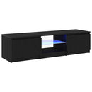 TV-skab Sort eg 140 x 38,5 x 36 cm Konstrueret træ