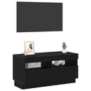 TV-skab Sort eg 80 x 35 x 40 cm Konstrueret træ