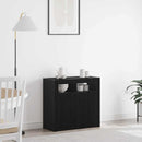 Sideboard Sort eg 80 x 35 x 75 cm Konstrueret træ