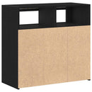 Sideboard Sort eg 80 x 35 x 75 cm Konstrueret træ