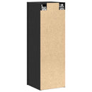 Væg TV Skab Sort eg 30,5 x 30 x 90 cm Konstrueret træ