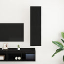 Væg TV Skab Sort eg 30,5 x 30 x 110 cm Konstrueret træ