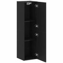 Væg TV Skab Sort eg 30,5 x 30 x 110 cm Konstrueret træ