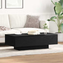 Sofabord Sort eg 100 x 49,5 x 31 cm Konstrueret træ