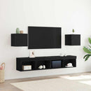 Vægmonteret TV Skab Vægmonteret 2 pcs Sort eg 30,5 x 30 x 30 cm