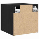 Vægmonteret TV Skab Vægmonteret 2 pcs Sort eg 30,5 x 30 x 30 cm