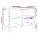 TV-skab artisian oak 69,5 x 30 x 50 cm Konstrueret træ