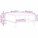 Sofabord Gammelt træ 60 x 60 x 30 cm