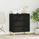 Sideboard med skuffe Sort eg 60 x 35 x 70 cm Konstrueret træ