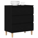 Sideboard med skuffe Sort eg 60 x 35 x 70 cm Konstrueret træ