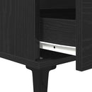 Sideboard med skuffe Sort eg 60 x 35 x 70 cm Konstrueret træ