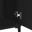 Sideboard med skuffe Sort eg 104 x 35 x 70 cm Konstrueret træ