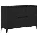 Sideboard med skuffe Sort eg 104 x 35 x 70 cm Konstrueret træ