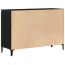 Sideboard med skuffe Sort eg 104 x 35 x 70 cm Konstrueret træ
