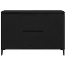 Sideboard med skuffe Sort eg 104 x 35 x 70 cm Konstrueret træ