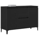 Sideboard med skuffe Sort eg 104 x 35 x 70 cm Konstrueret træ