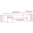 TV-skab artisian oak 100 x 30 x 26,5 cm Konstrueret træ