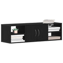 Væghylde med hylde Sort eg 102 x 30 x 29 cm Konstrueret træ