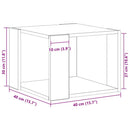 Sofabord Sort eg 40 x 40 x 30 cm Konstrueret træ