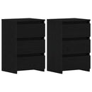 Natskab 2 pcs Sort eg 40 x 35 x 62,5 cm Konstrueret træ