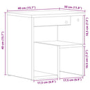 Natskab Sort eg 40 x 30 x 40 cm Konstrueret træ
