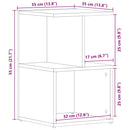Natskab Sort eg 35 x 35 x 55 cm Konstrueret træ