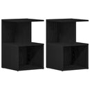 Natskab 2 pcs Sort eg 35 x 35 x 55 cm Konstrueret træ