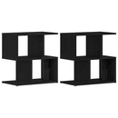 Natskab 2 pcs Sort eg 50 x 30 x 51,5 cm Konstrueret træ