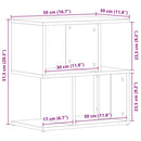 Natskab 2 pcs Sort eg 50 x 30 x 51,5 cm Konstrueret træ