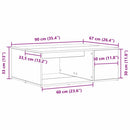 Sofabord Sort eg 90 x 67 x 33 cm Konstrueret træ