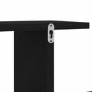 Vægmonteret TV Regal Sort eg 125 x 18 x 23 cm Konstrueret træ
