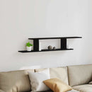 Vægmonteret TV Regal Sort eg 125 x 18 x 23 cm Konstrueret træ