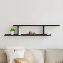 Vægmonteret TV Regal Sort eg 125 x 18 x 23 cm Konstrueret træ