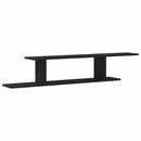 Vægmonteret TV Regal Sort eg 125 x 18 x 23 cm Konstrueret træ