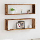Væghylder 2 pcs Gammelt træ 80 x 15 x 26 cm Konstrueret træ