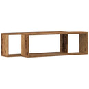 Væghylder 2 pcs Gammelt træ 80 x 15 x 26 cm Konstrueret træ