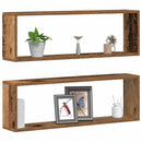 Væghylder 2 pcs Gammelt træ 80 x 15 x 26 cm Konstrueret træ