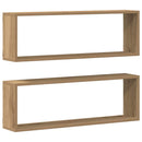 Væghylder Vægmonteret 2 pcs Artisan eg 80 x 15 x 26 cm
