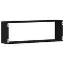 Væghylder 2 pcs Sort eg 80 x 15 x 26 cm Konstrueret træ