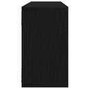 Væghylder 2 pcs Sort eg 80 x 15 x 26 cm Konstrueret træ