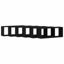 Væghylder 6 pcs Sort eg 60 x 15 x 23 cm Konstrueret træ