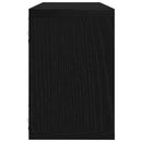 Væghylder 6 pcs Sort eg 60 x 15 x 23 cm Konstrueret træ