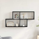 Væghylde med hylde Sort eg 76 x 15 x 53 cm Konstrueret træ