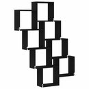 Væghylde Vægmonteret Sort eg 90 x 15 x 119,5 cm Konstrueret træ