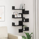 Væghylde 2 pcs Sort eg 40 x 40 x 49,5 cm Konstrueret træ