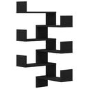 Væghylde 2 pcs Sort eg 40 x 40 x 49,5 cm Konstrueret træ