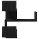 Væghylde 2 pcs Sort eg 40 x 40 x 49,5 cm Konstrueret træ